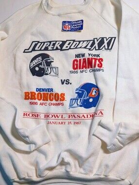 Vintage New York Giants NFL 1987 Super Bowl Champions Sweatshirt Men's XL